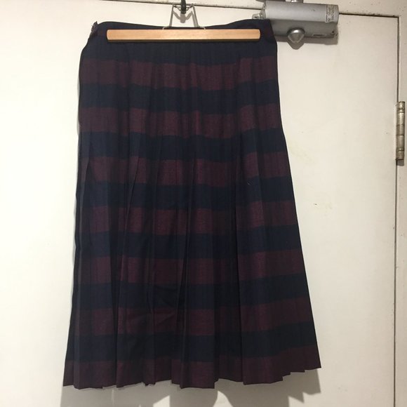 VINTAGE CORINA PLEATED PLAID SKIRTS SIZE 12 - Picture 3 of 8